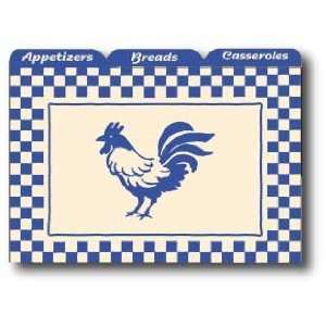  Labeleze Recipe Card Dividers 3 x 5   Rooster