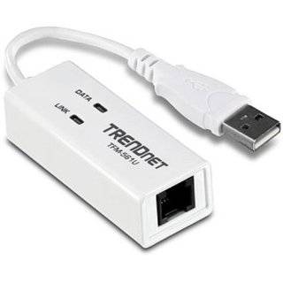 TRENDnet 56K USB 2.0 Phone, Internet, and Fax Modem TFM 561U (White)