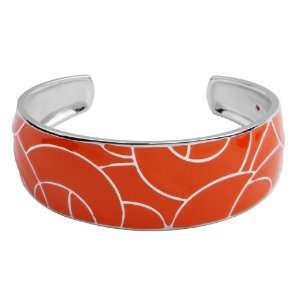   ELLE Sterling Silver Orange Mod Cuff Bracelet Claire Vessot Jewelry