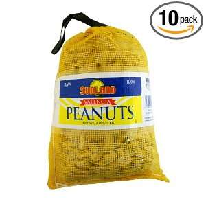   Raw Valencia Peanuts In Shell, 32 Ounce Mesh Bag (Pack of 10