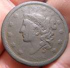 1838 MATRON HEAD or Coronet large cent nice details