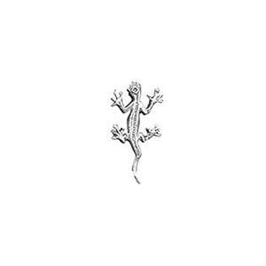  3210   Gecko Silver Pewter Emblems for Flask Everything 