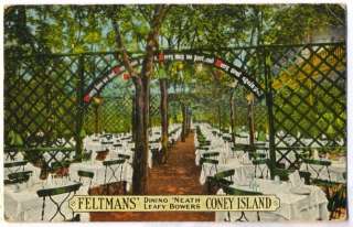 Coney Island NY   FELTMANS RESTAURANT   Postcard  
