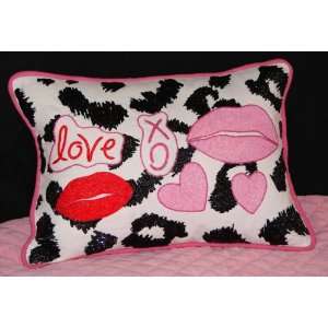  Designer DH Throw Pillows, Hearts and XOXO, 14X20