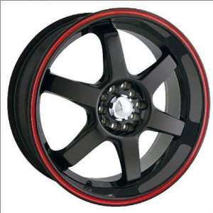  Akita Racing Ak 55 Black W/Red 17x7 Black w/Red   40 