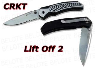 CRKT Lift Off 2 Folding Knife Zytel Serrated 6825 NEW  