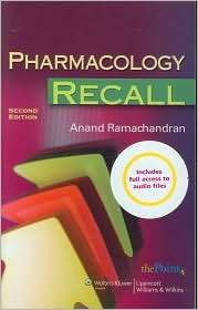 Pharmacology Recall, (0781787300), Anand Ramachandran, Textbooks 