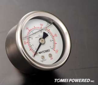 TOMEI UNIVERSAL FUEL PRESSURE GAUGE 100 PSI 7 kg/cm2
