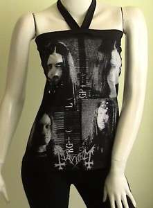 MAYHEM Black Metal DIY Women Tube Top Shirt size S  