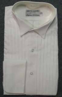 Brand new Pierre Cardin tuxedo shirt. French cuffs, 100% cotton, wing 