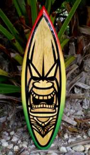 Rasta Tiki Kane Surfboard Wall Art Beach Tropical Decor  