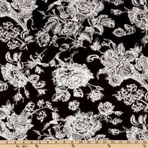  43 Wide Always & Forever Large Floral Black Fabric By 