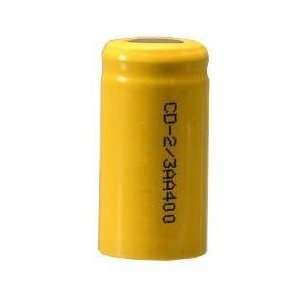  NiCd Rechargeable Cell 2/3AA Size 400mAh Flat Top (1PC 