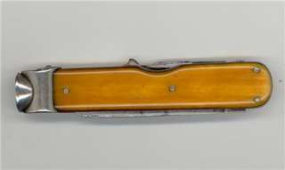 Antique H.Taylor Cigar Smokers Pocket Knife With Pop Up Cigar Cutter 