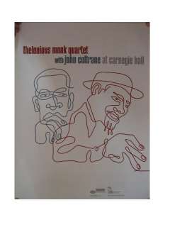Thelonious Monk Poster John Coltrane Carnegie Hall  