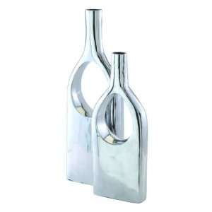  Heavy Cast Tall Bottles with Holes, Polished Aluminum 