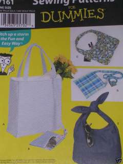 Handbags For Dummies 4 Styles Sewing Pattern NEW  