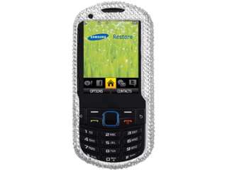 WHITE CRYTAL BLING HARD CASE COVER SAMSUNG PROFILE R580  