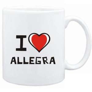  Mug White I love Allegra  Female Names Sports 