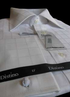 DISTINO French Double Cuff Mens Business Shirt 019 Sz40  