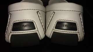AUTHENTIC Louis Vuitton Monte Carlo Loafers White LV Sz 9 (US Sz 10 