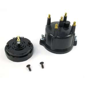   Distributor Black Cap and Rotor Kit for 4 Cylinder Engine Automotive