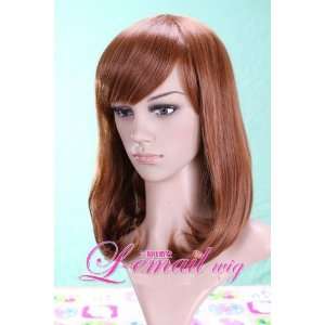  Medium Long 35 40cm Blonde Flaxen Cosplay Girl Wig Wa352 
