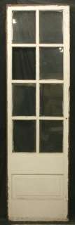 Pair 48x83 Antique Entry Exterior Pine Doors 16 Wavy Glass Lites 