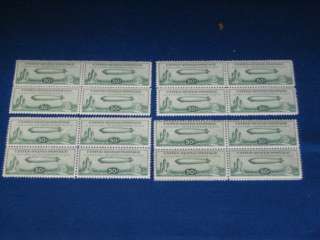 S1762A group of 25 Never Hinged C18 50C Graf Zeppelin Blocks of 4. All 
