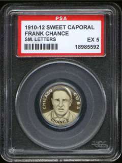 1910 P2 Sweet Caporal Pin Frank Chance SL PSA 5 Cubs  