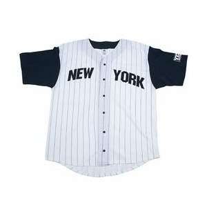  YES Network New York Cotton Button Front Jersey   White 