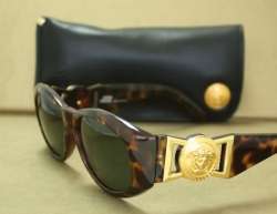GIANNI VERSACE Sunglasses MEDUSA Vintage Shades MOD 424 869 OD Leather 