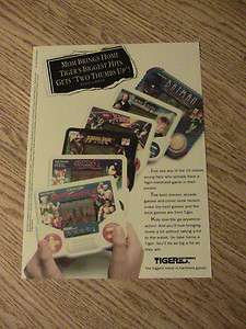 1993 TIGER ELECTRONIC VIDEO GAME ADVERTISEMENT HOME ALONE BATMAN SONIC 