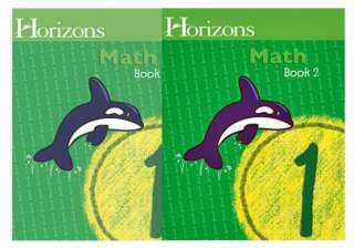 Horizons Math 1 1st Grade Workbook 1 & 2 Set Grade 1  