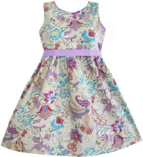 Boutique Girls Dress Purple Flower Children Clothes 2 3  