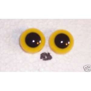  Craft Eyes 20mm Animal Eye Yellow with Washers 25prs Arts 
