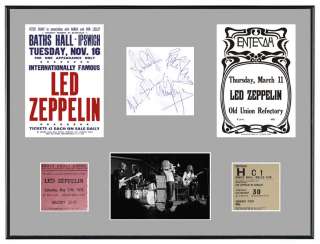 Led Zeppelin Memorabilia Poster Tickets & Autographs  