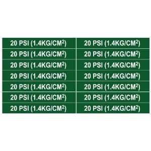 20 PSI (1.4KG/CM2) ____Gas Pipe Tubing Labels 