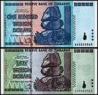 100 trillion 50 trillion zimbabwe dollars bank notes one day