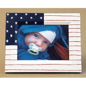  hand painted frame   american flag