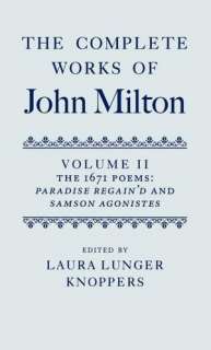  John Milton The 1671 Poems   Paradise RegainD and Samson Agonistes