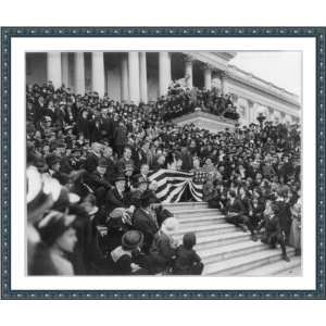   World War I. View of central steps of Capitol, where movie stars are
