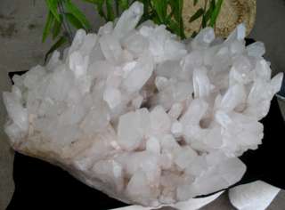 90.3lb Huge nature white crystal quartz cluster point r  