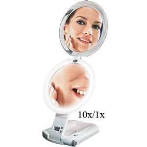 Zadro LEDT01 Makeup Mirror LED Lighted Travel 1X / 10X  