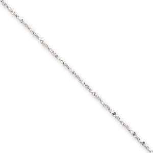  .5mm, Sterling Silver, Twisted Serpentine Chain, 16 inch Jewelry