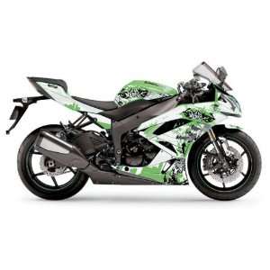 Face Lift Unlimited Sportbike White/Green Graphic Kit