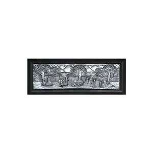  NOVICA Aluminum repousse panel, Life in the Country 