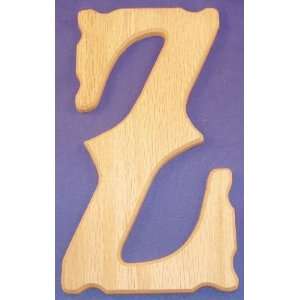  Western Letter Number   6 Inch Wood Letter Z