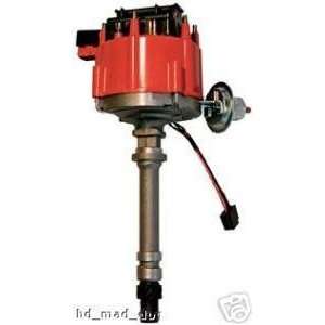   Distributor with Steel Gear and Red Cap for Chevy Inline 6 Cylinder