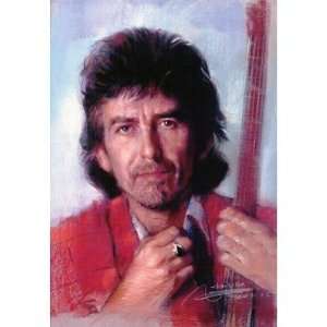  George Harrison The Beatles (With Guitar) Poster Cloud 